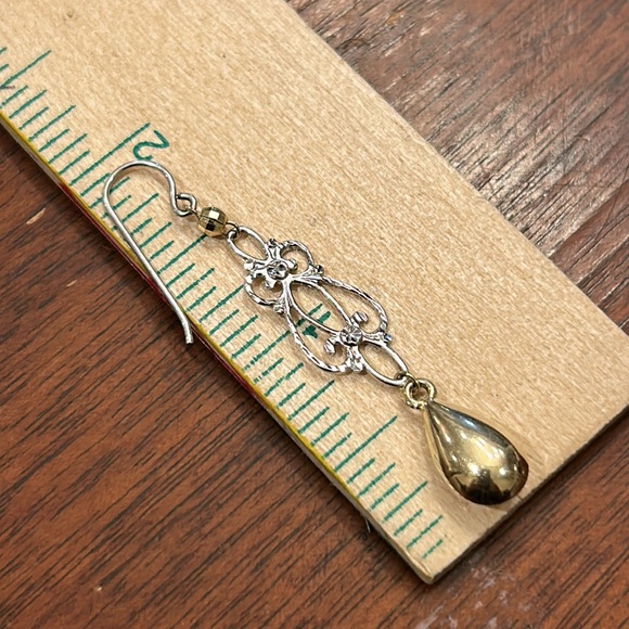 Michael Anthony 10K Gold & 925 Silver Dangle Earrings. - Picture 7 of 14